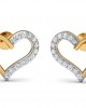 Amia Diamond Heart Earrings