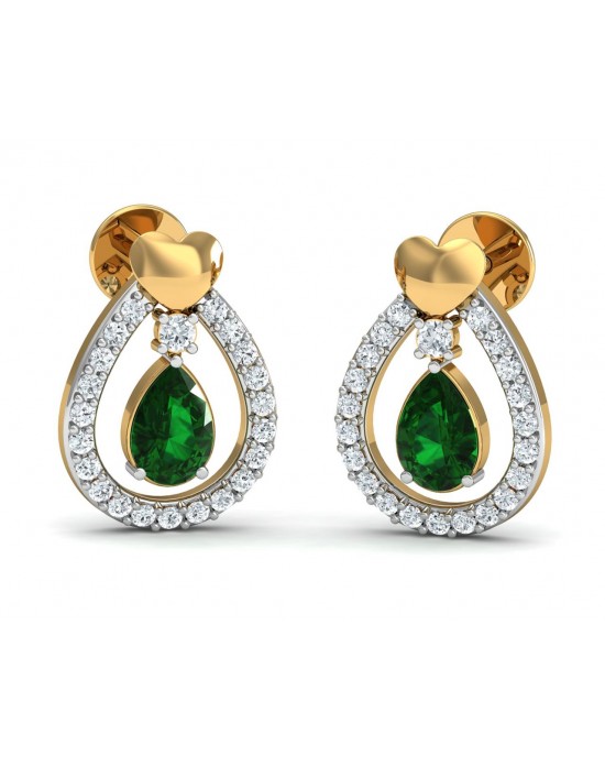 Ameena Emerald & Diamond Earrings