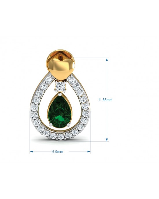 Ameena Emerald & Diamond Earrings