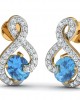 Adina Blue Topaz & Diamond Earrings