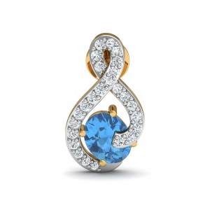 Adina Blue Topaz & Diamond Earrings