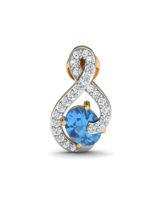 Adina Blue Topaz & Diamond Earrings