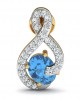 Adina Blue Topaz & Diamond Earrings