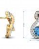 Adina Blue Topaz & Diamond Earrings