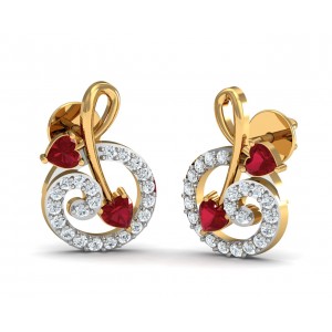 Gia Tourmaline Diamond Earrings in Gold