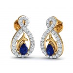 Tarini Blue Sapphire & Diamond Earrings