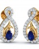 Tarini Blue Sapphire & Diamond Earrings