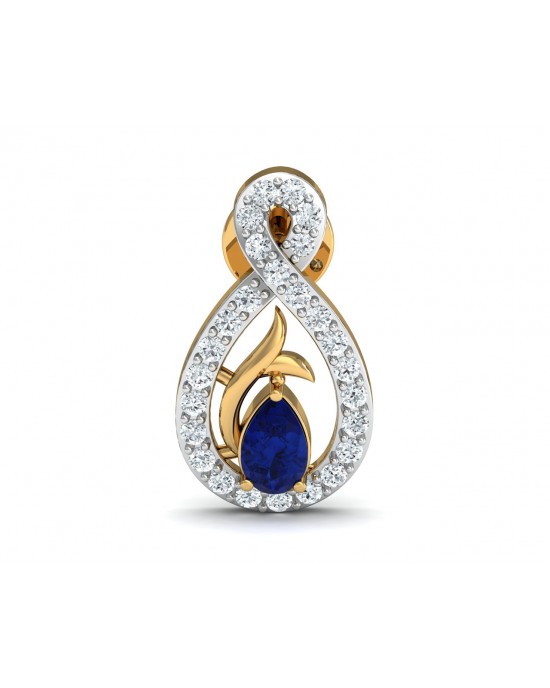 Tarini Blue Sapphire & Diamond Earrings