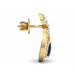 Tarini Blue Sapphire & Diamond Earrings