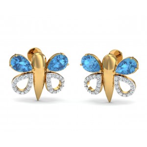 Asmara Blue Topaz & Diamond Earrings