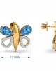 Asmara Blue Topaz & Diamond Earrings