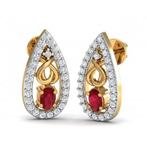 Ishani Ruby Diamond Earrings