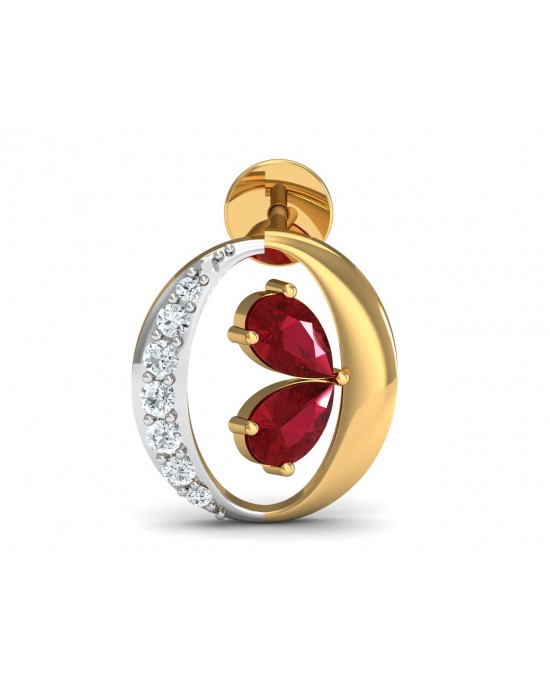 Chiti Ruby Diamond Earrings