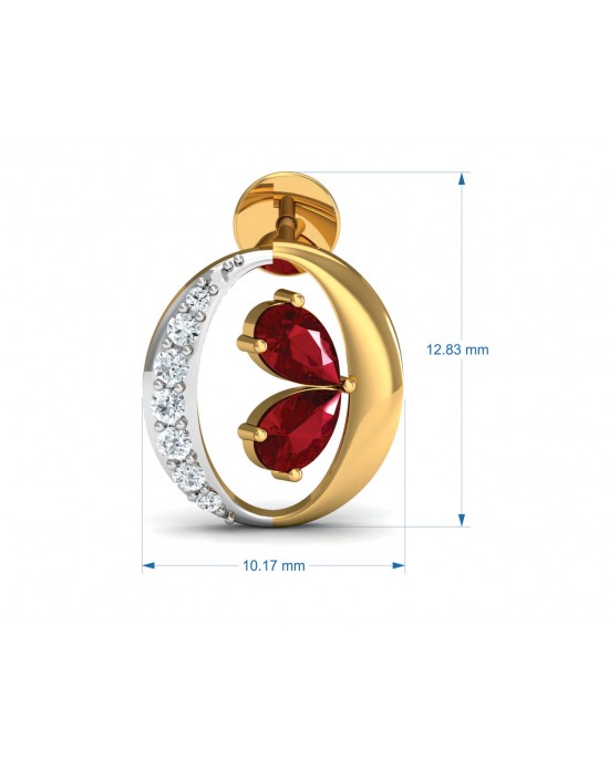 Chiti Ruby Diamond Earrings