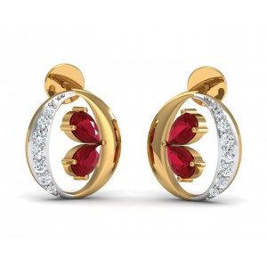 Chiti Ruby Diamond Earrings