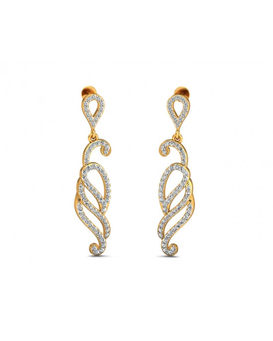 Alka Diamond Dangle Drop Earring