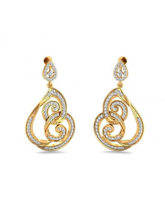 Deeta Round Brilliant Diamond Earrings