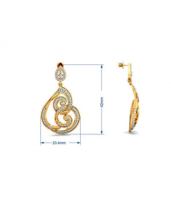 Deeta Round Brilliant Diamond Earrings