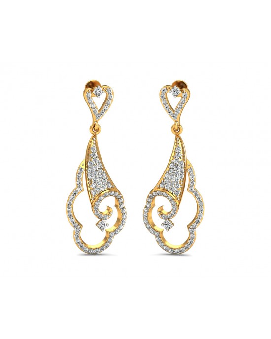 Devya Diamond Dangle Drop Earrings