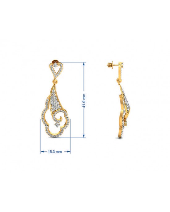 Devya Diamond Dangle Drop Earrings