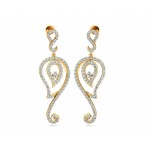 Paisley Diamond Earrings in Gold