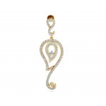 Paisley Diamond Earrings in Gold