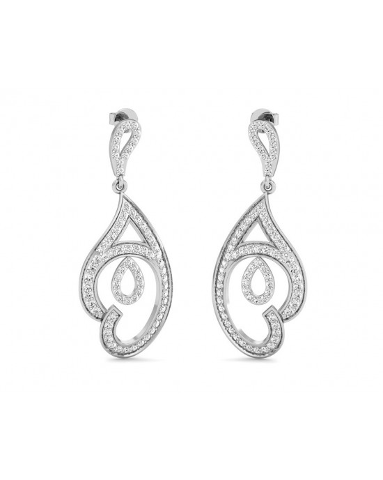 Tamira Long Diamond Earrings