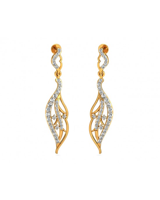 Diamond Earrings From GRT jewellers - South India Jewels