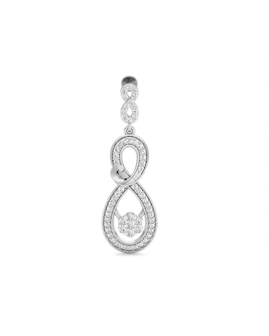 Infinity Dangle Drop Diamond Earrings