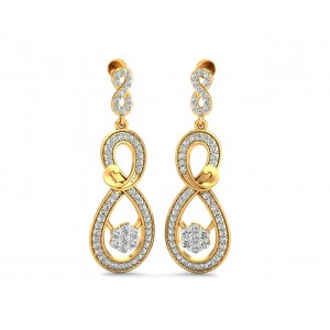 Infinity Dangle Drop Diamond Earrings