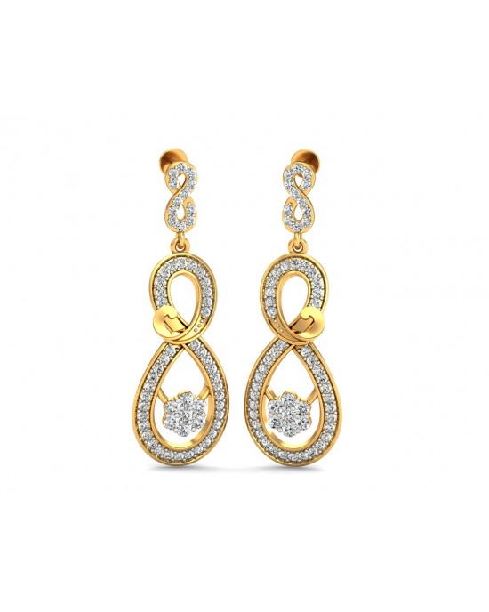 Infinity Dangle Drop Diamond Earrings