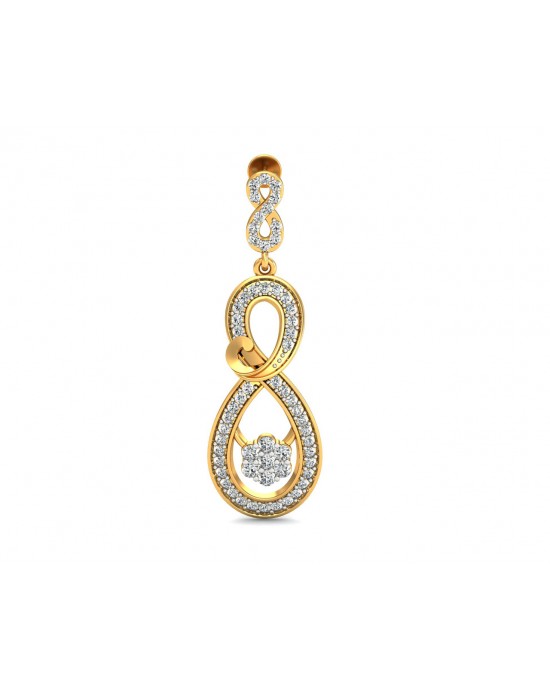 Infinity Dangle Drop Diamond Earrings