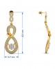 Infinity Dangle Drop Diamond Earrings