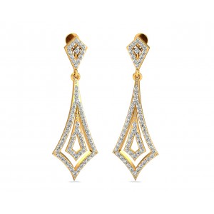 Sia Diamond Danglers In Gold