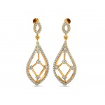 Rai Long Diamond Earrings in Gold