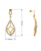 Rai Long Diamond Earrings in Gold