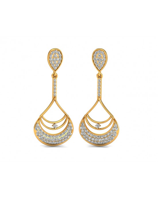 Trisha Round Brilliant Diamond Earrings