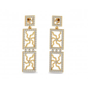 Kriti Long Diamond Earrings