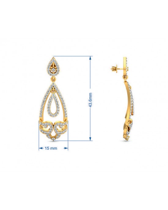 Ekvira Long Diamond Danglers