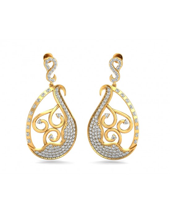 Eka Diamond Drop Earrings