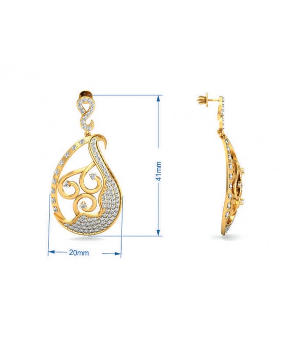 Eka Diamond Drop Earrings