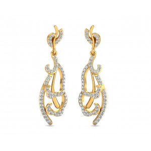 Abstract Designer Diamond Earrings