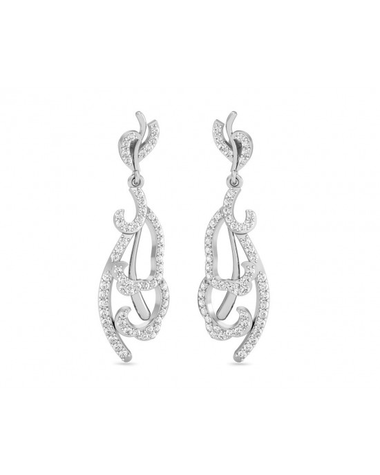 Abstract Designer Diamond Earrings