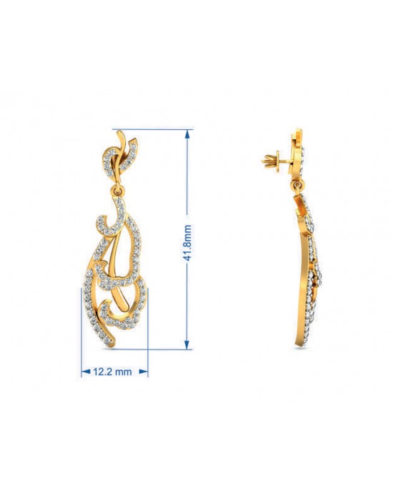 Abstract Designer Diamond Earrings