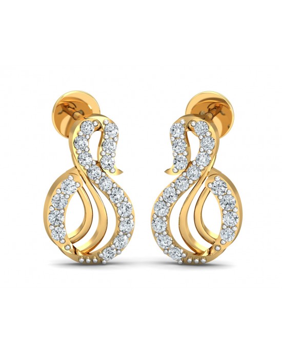 Swan Diamond Earrings