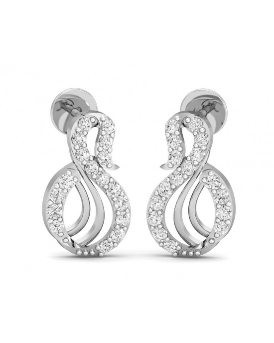 Swan Diamond Earrings