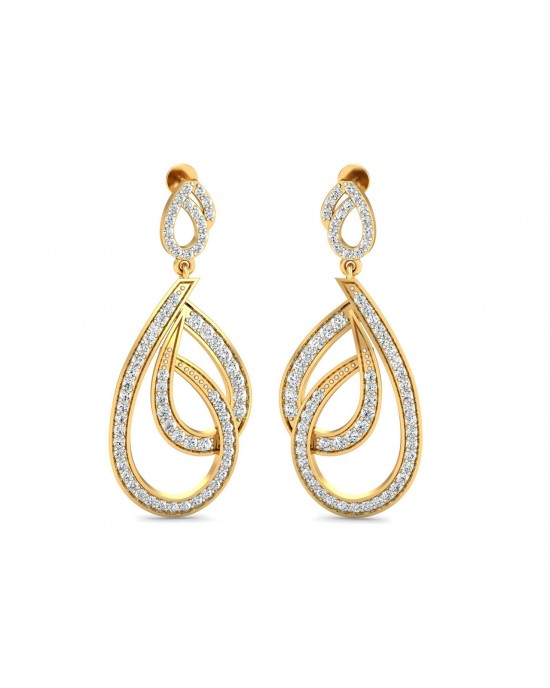 Gayle Long Diamond Earrings