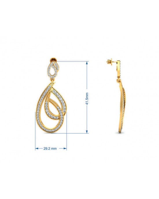 Gayle Long Diamond Earrings