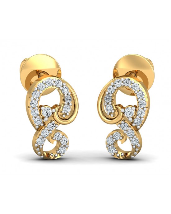 Freya Round Brilliant Diamond Earrings