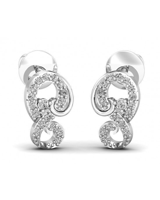 Freya Round Brilliant Diamond Earrings